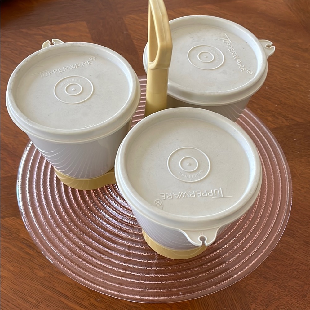 Tupperware Condiments Containers Set Vintage
